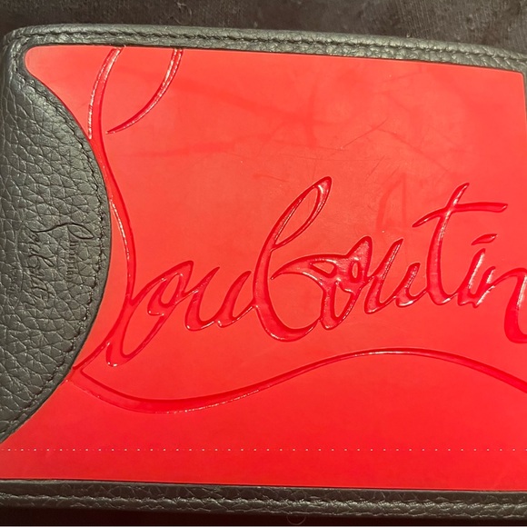 Christian Louboutin Signature Red and Black Card Holder - Picture 5 of 7